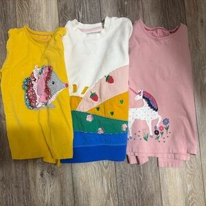 Mini Boden White and Pink Kids' Sweatshirt and tops